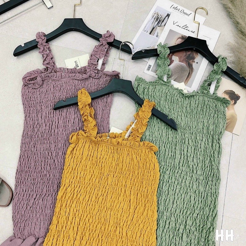 VÁY BODY CHẠY CHỈ CHUN 2 DÂY PHA BÈO | BigBuy360 - bigbuy360.vn