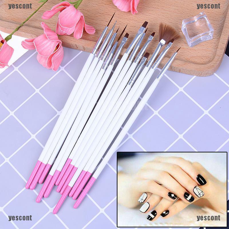 Yc☀Set 12 Cọ Vẽ Trang Trí Móng Tay Nghệ Thuật