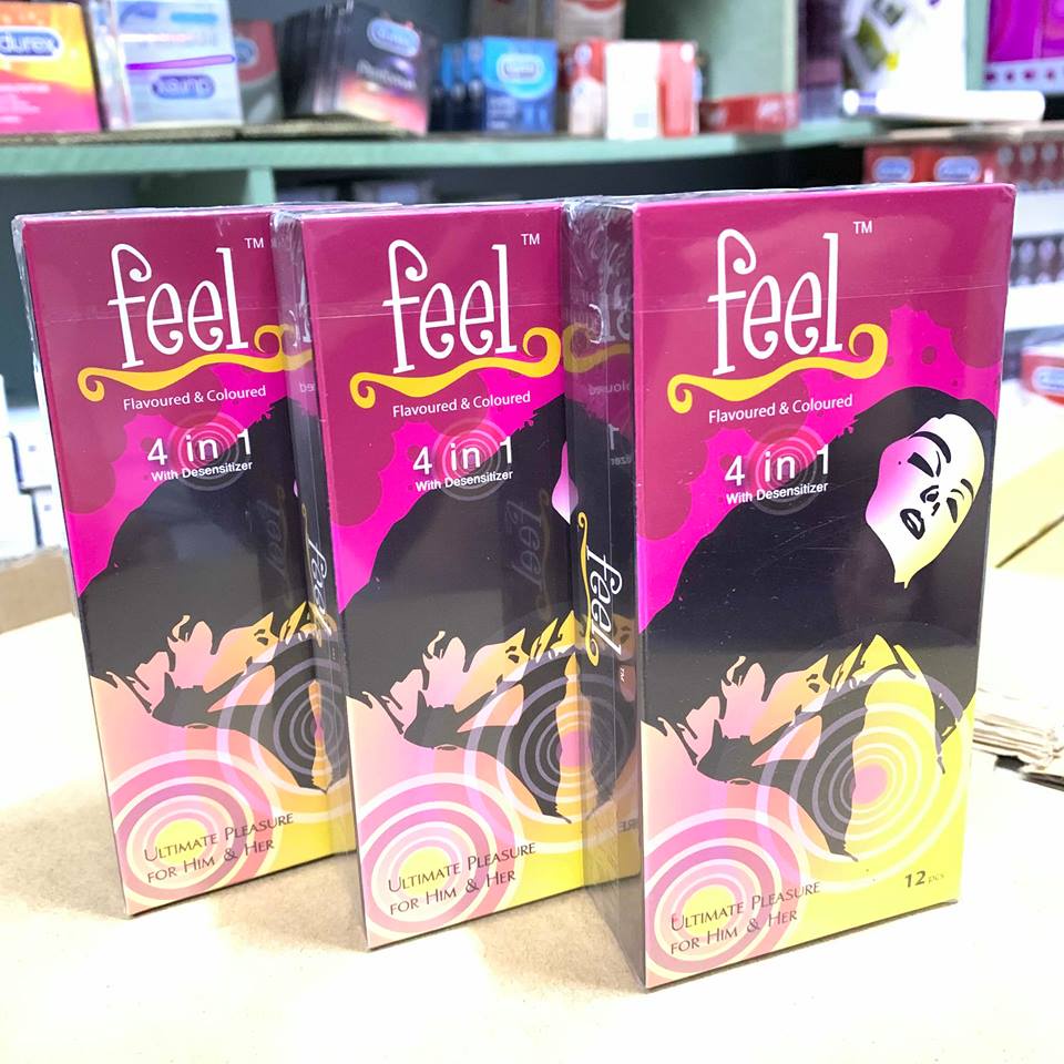 3 Hộp Bao Cao Su Kéo Dài Thời Gian Feel 4 in 1 36 cái - hàng chính hãng