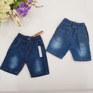 Quần jean lửng bé trai Abikids màu xanh QL246