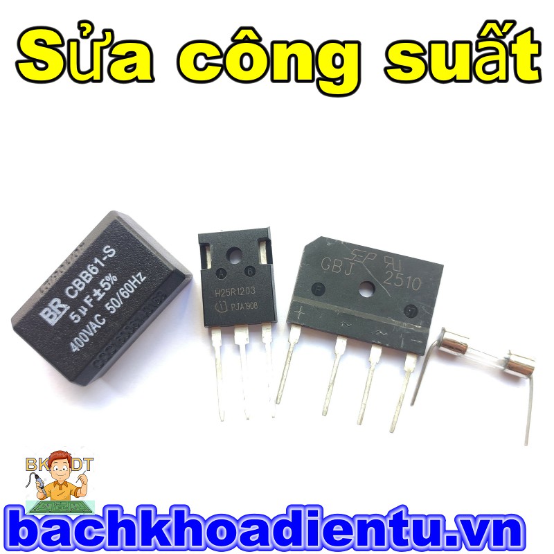 Combo linh kiện sửa công suất bếp từ với IGBT H25R1203.