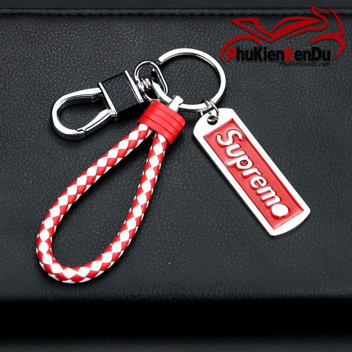 Móc khoá dây logo supreme