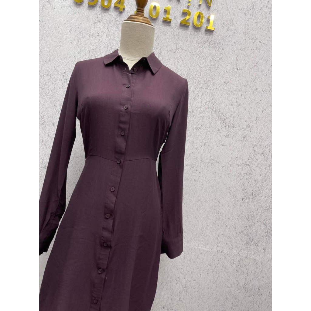 Đầm sơ mi tay dài