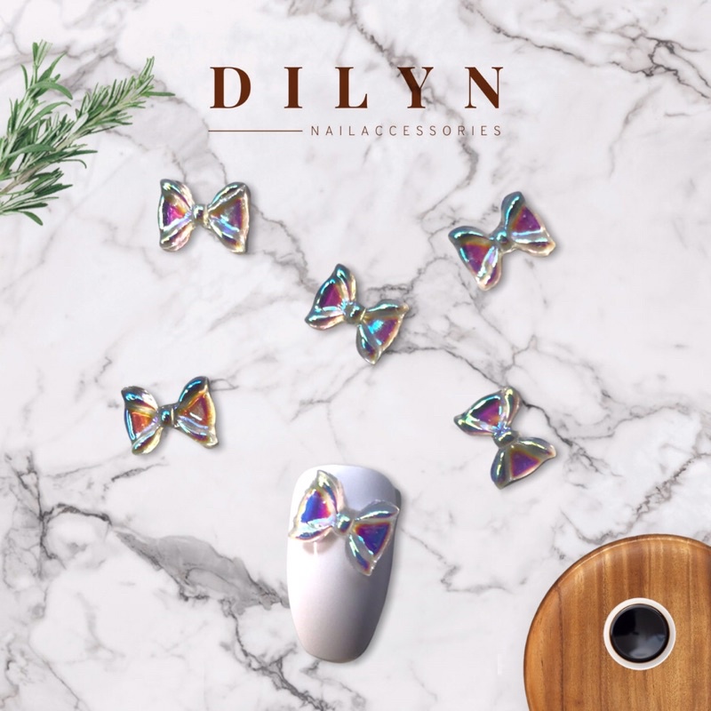 Phụ Kiện Nail - Charm Nơ Thuỷ Tinh Trang Trí Móng