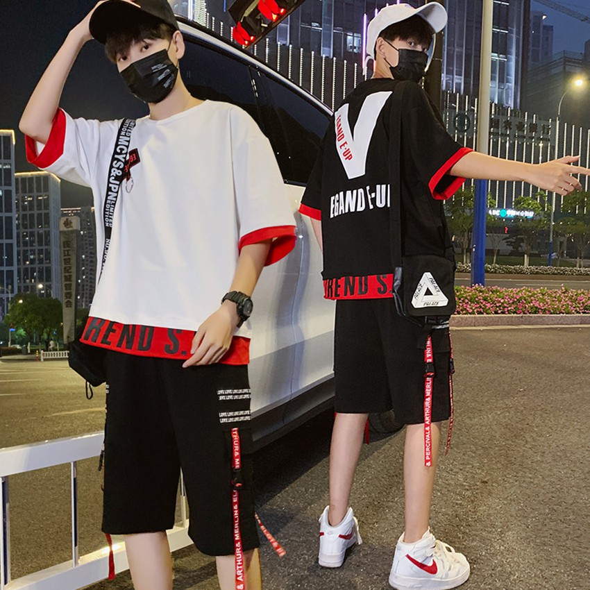 Bộ Quần Áo Thun Nam Thể Thao Mùa Hè EGAND E - UP Quần Phối Dây Chữ Cá Tính Thời Trang SEPTEMBERGIRL1989 SET NAM 9000038C | BigBuy360 - bigbuy360.vn