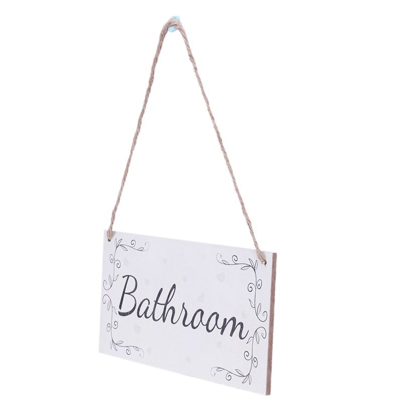 Biển hiệu gỗ treo tường trang trí s-bathroom