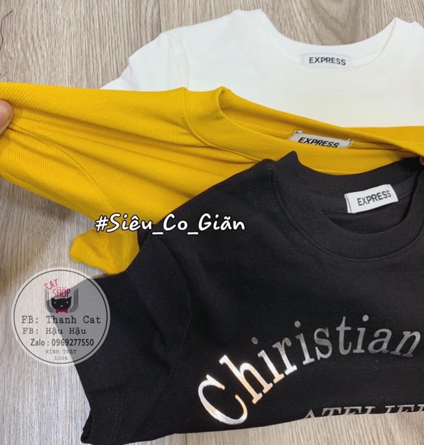 Áo thun lụa croptop chữ
