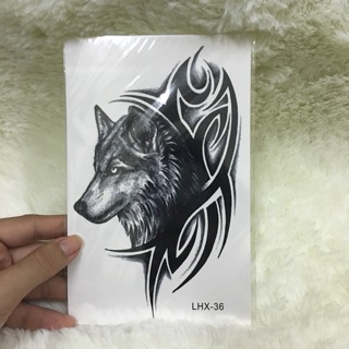 Hình xăm chó sói  bản to