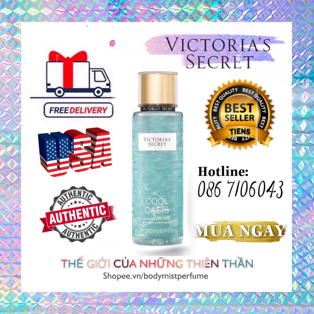 𝗕𝗢𝗗𝗬𝗠𝗜𝗦𝗧𝗣𝗘𝗥𝗙𝗨𝗠𝗘⚜️Xịt Thơm Body Victoria’s Secret Cool Oasis 250ml