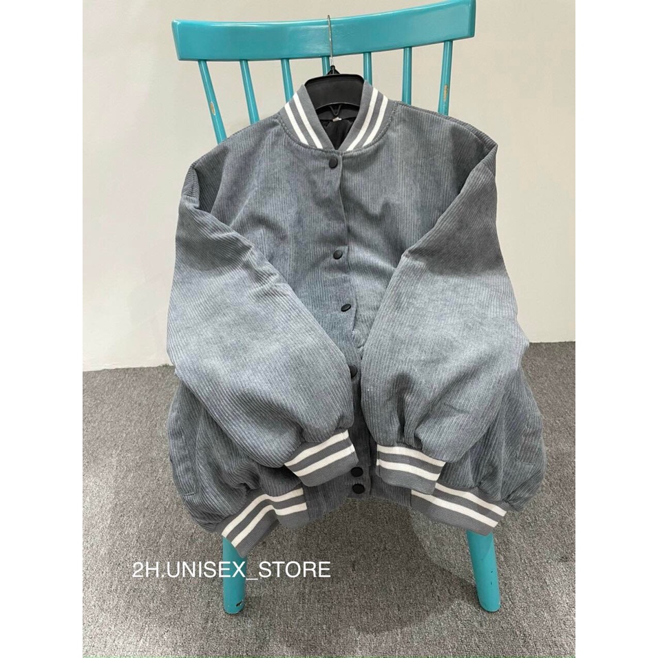 ÁO KHOÁC BOMBER UNISEX NAM NỮ FORM RỘNG CHẤT NHUNG TĂM CAO CẤP 2H.UNISEX_STORE