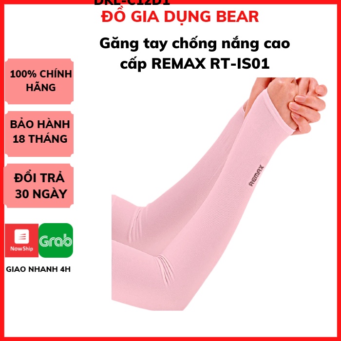 Găng tay chống nắng cao cấp Remax RT-IS01, bao tay dài chống nẵng cho nam nữ, chất liệu dày,cao cấp, an toàn, thoải mái