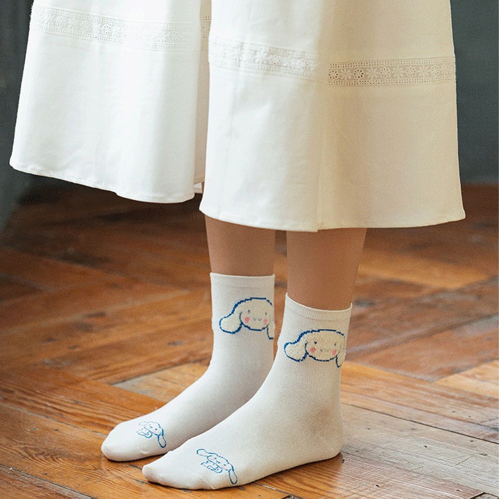 Vớ cotton thoáng khí in họa tiết cún dễ thương phong cách harajuku thời trang cho nữ