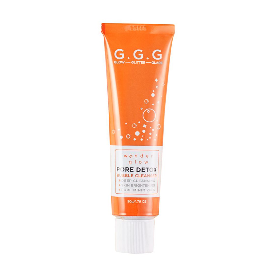 Sữa Rửa Mặt Thải độc, Trắng da, Sạch mụn đầu đen G.G.G Wonder Glow Pore Detox Bubble Cleanser 50gr
