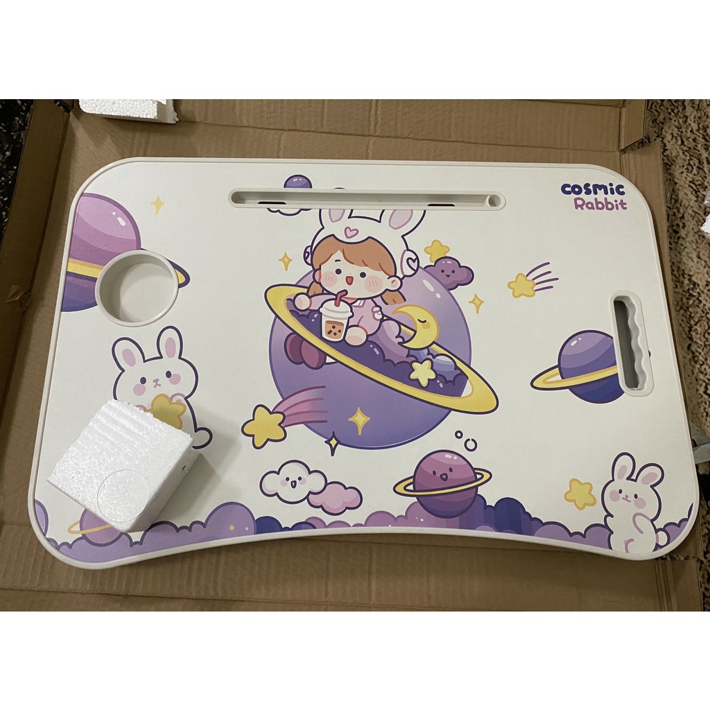 Bàn học gấp gọn - Bàn học thông minh cao cấp có khe cắm ipad, hộc bàn, chỗ để cốc nước dễ thương cho bé có hình thật | BigBuy360 - bigbuy360.vn