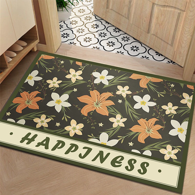 Thảm Lót Sàn Dày Thấm Hút Nước Nhanh Khô Chống Trượt Phong Cách Bắc Âu