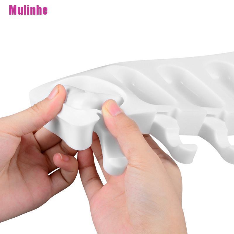 Khuôn Làm Kem Que 8 &amp; 4 Ngăn Bằng Silicone Dày Dặn