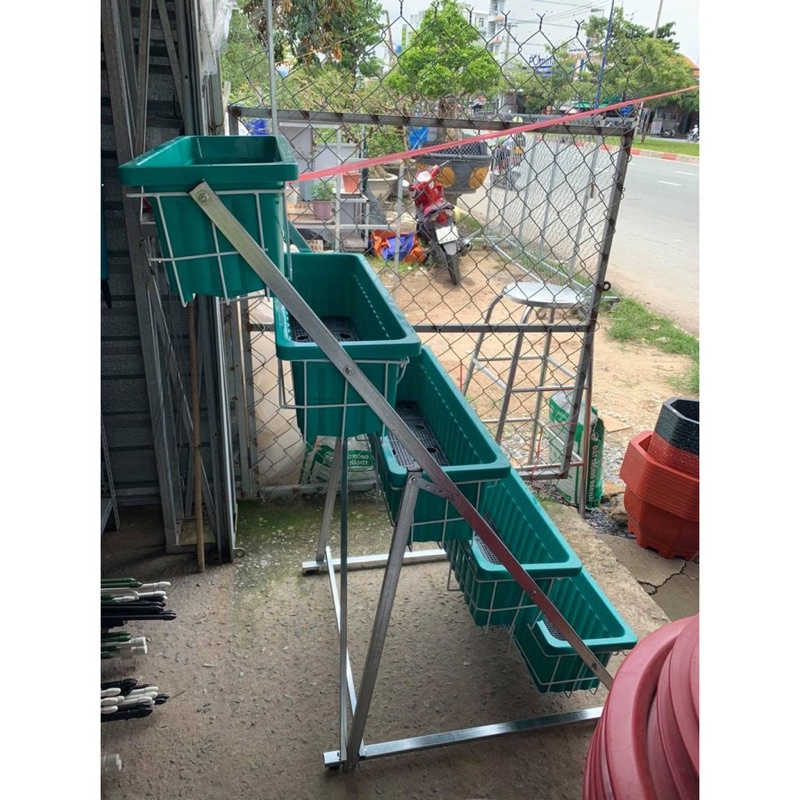 Kệ Trồng Rau 5 Tầng Đỡ Chậu Dài Thông Minh