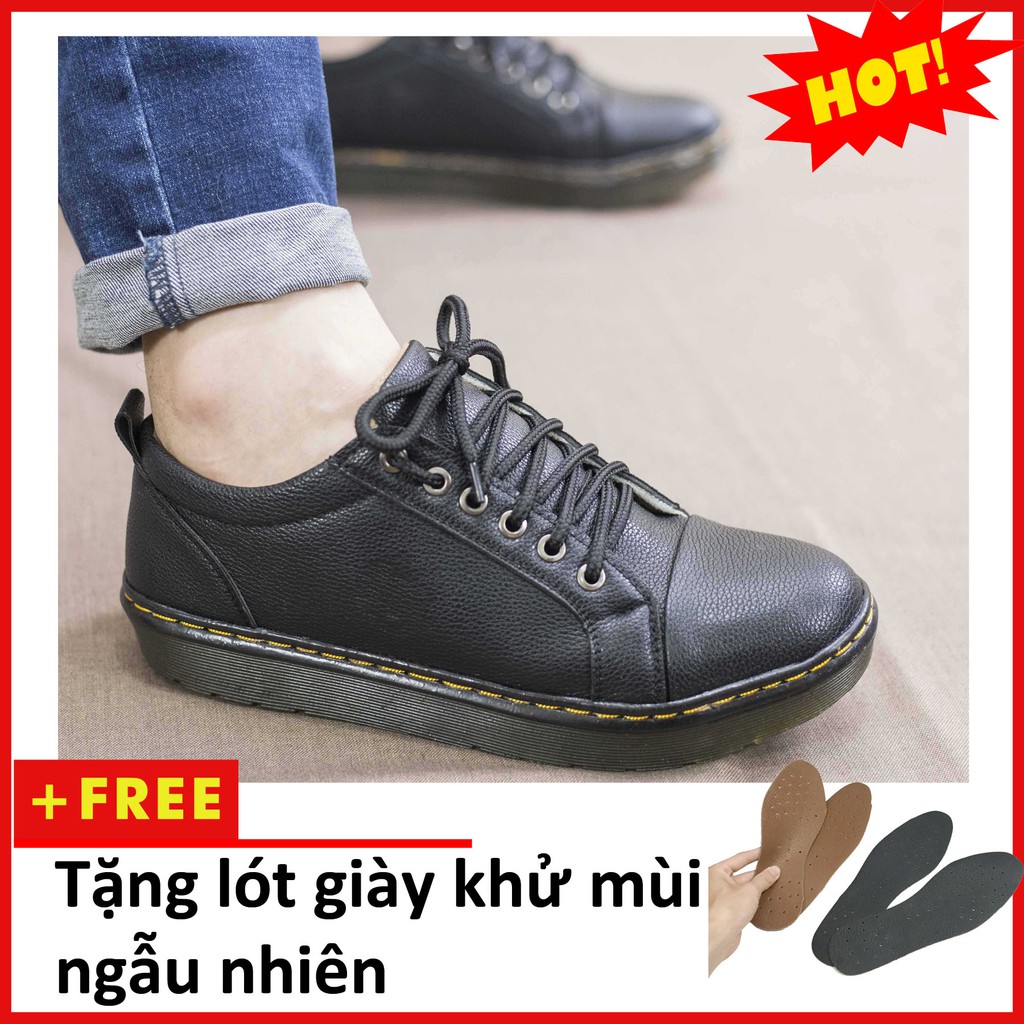 [Video- Ảnh Thật] Giày Boot Nam Ngắn Cổ Màu Đen Đế Được Khâu Chắc Chắn - M90 (L)