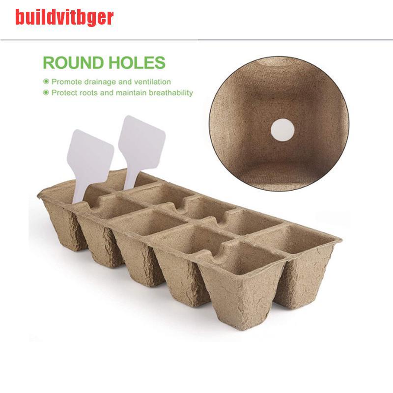 {buildvitbger}10PCS Paper Pots Plant Starters Seedling Herb Seedling Cup Kit Eco-Friendly Home HGA