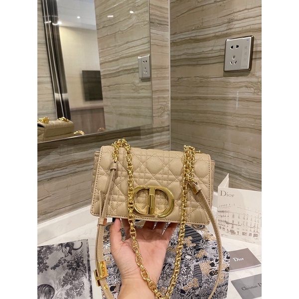 TÚI DIOR CARO SIZE 20CM KHOÁ VÀNG