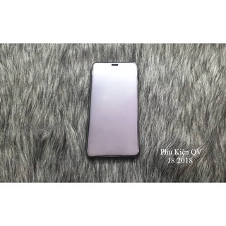 Bao Da Clear View Cover Standing Samsung J8 2018