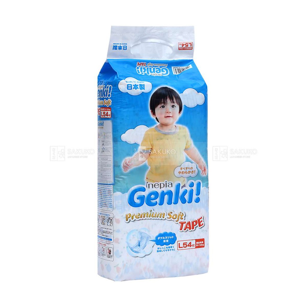 [ Sale giá sốc ] GENKI- Bỉm dán L 54 miếng