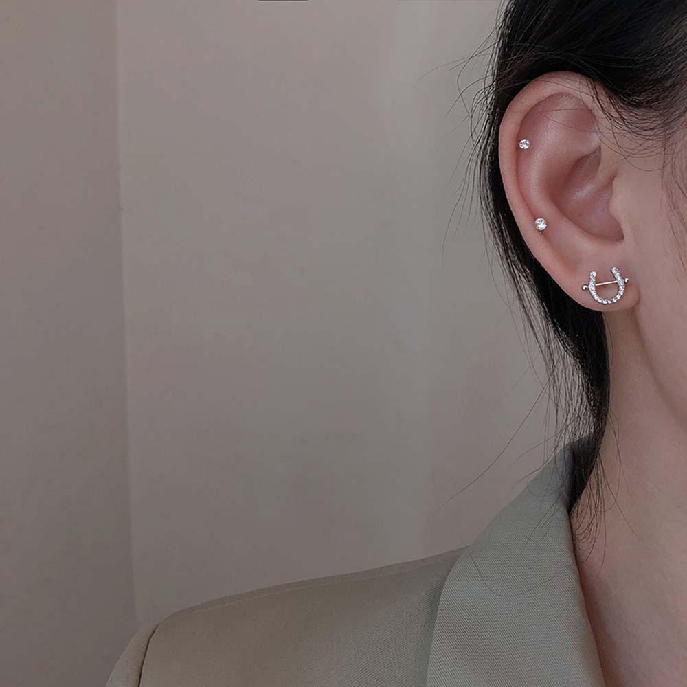 Khuyên Tai Hình Chữ U Đơn Giản Sáng Tạo Phong Cách Hàn Quốc Cho Nữ|Trang Sức Thời Trang