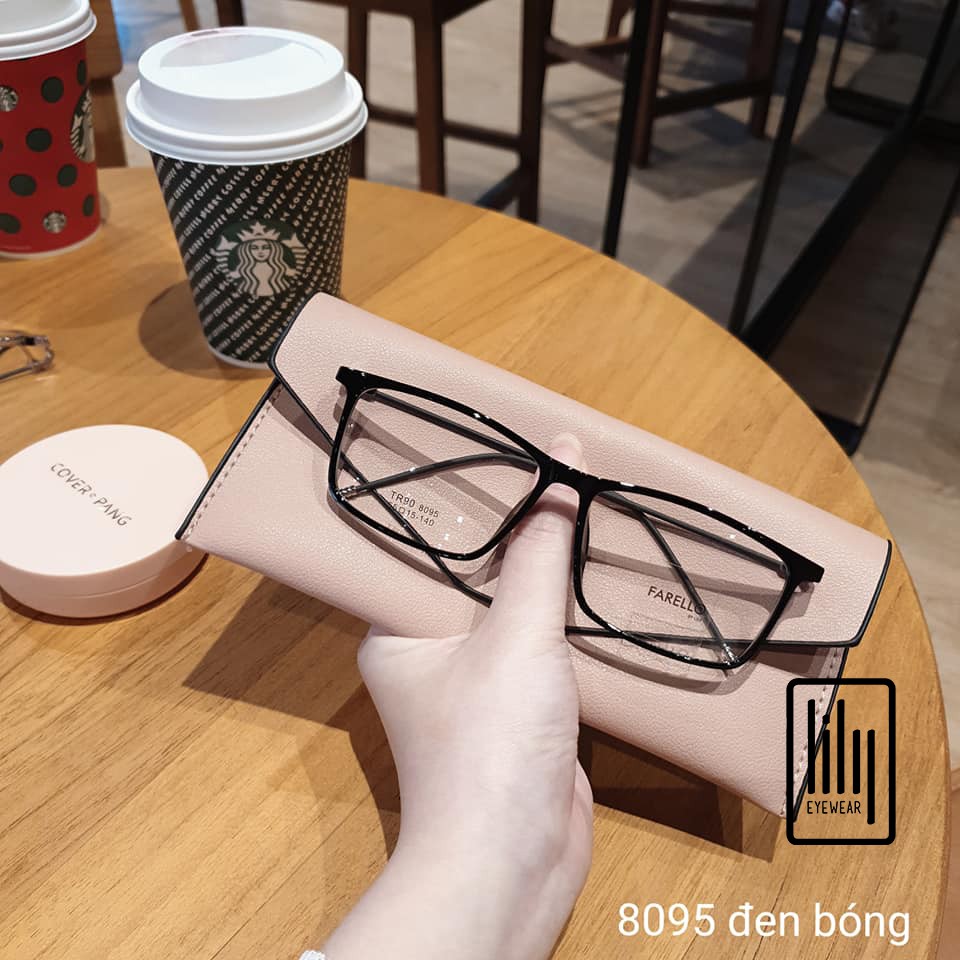 Gọng kính mảnh nam nữ Lilyeyewear nhựa mắt vuông nhiều màu 8095