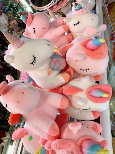 Gấu bông hình Unicon ngồi siêu dễ thương