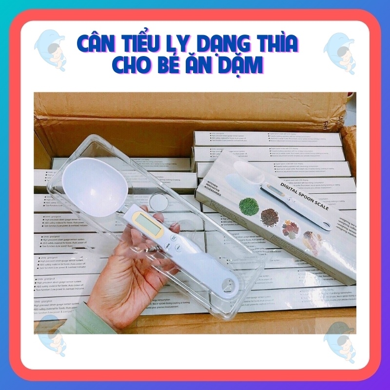 Cân tiểu ly điện tử dạng thìa/muỗng dùng để cân đo gia vị thức ăn dặm cho bé tiêu chuẩn 500/0,1g