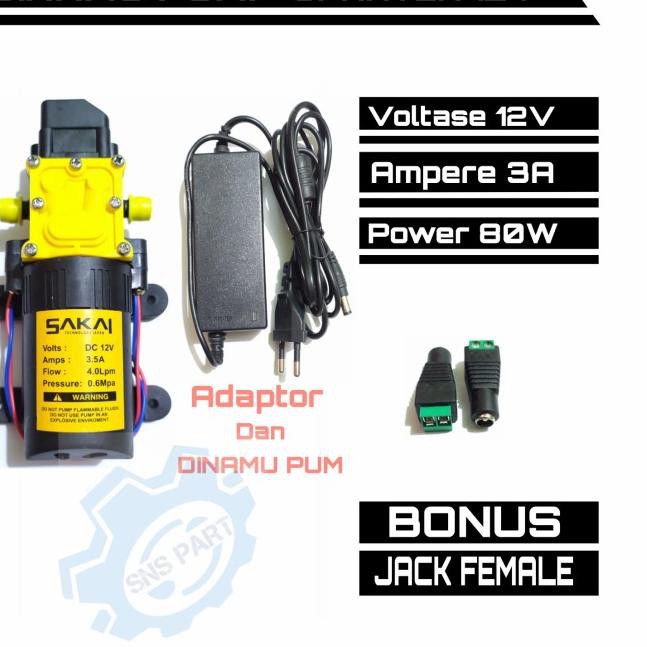 Máy Bơm Nước Sakai Dc 12v + Đầu Nối