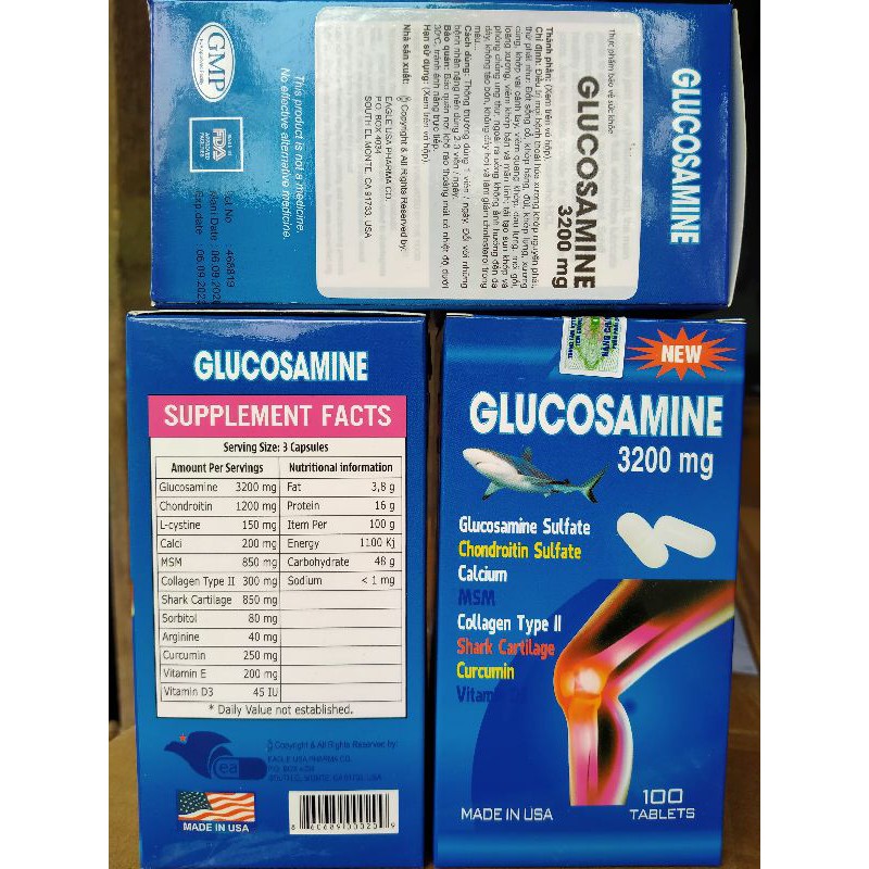 Glucosamine 3200 usa viên uống dưỡng khớp- hàng nhập khẩu Mỹ chính hãng