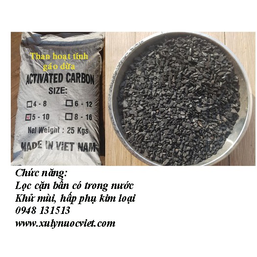 5kg than gáo dừa lọc nước Việt Nam