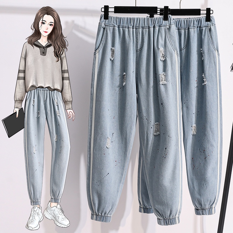 (Q038) Quần jean nữ bigsize dáng jogger trẻ trung (đủ size từ 40-80kg)
