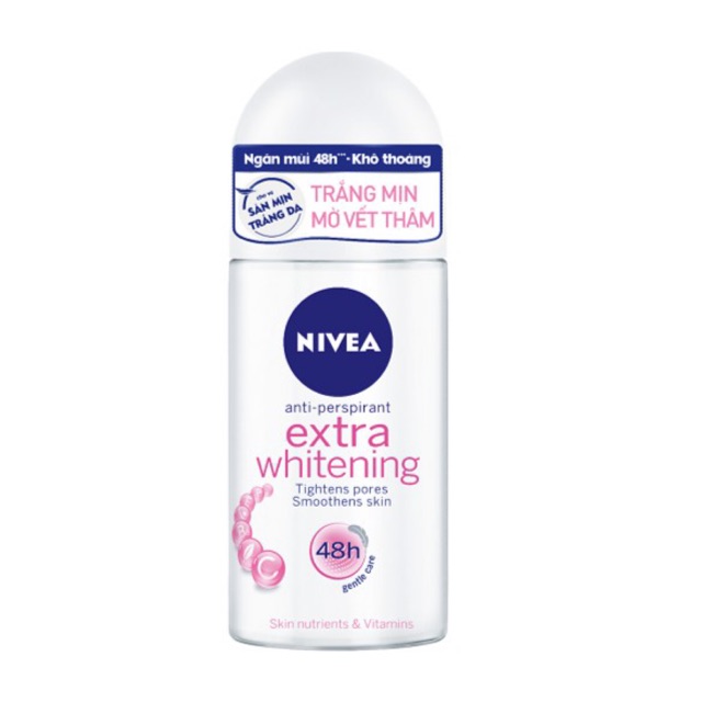 LĂN NGĂN MÙI NIVEA EXTRA WHITENING TRẮNG MỊN MỜ VẾT THÂM 50ML