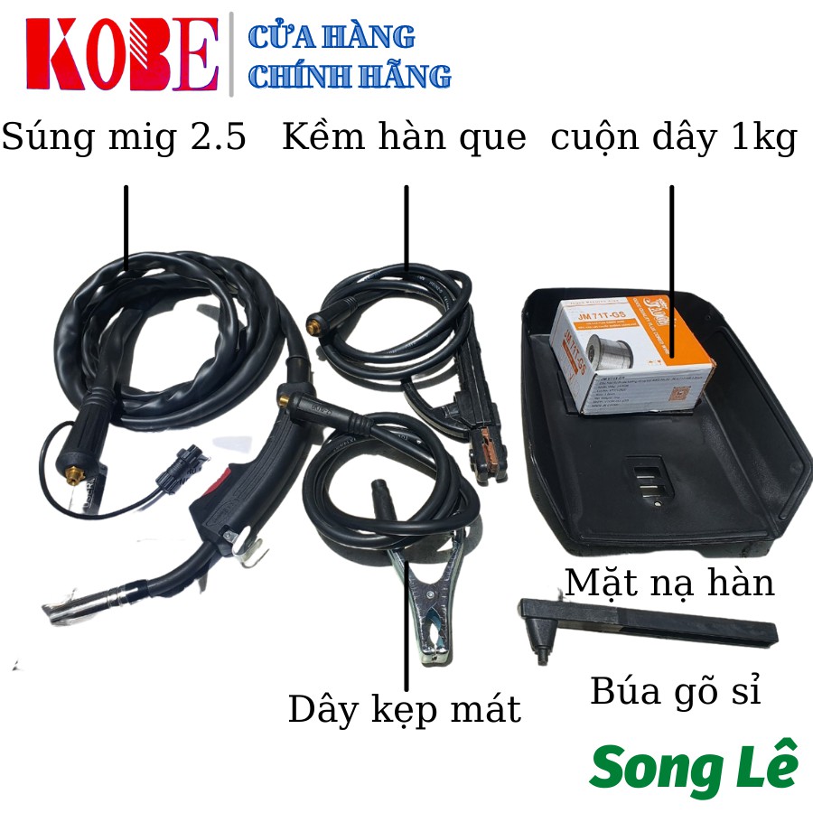 Máy Hàn Mig không Dùng Khí Mini KOBE - FUJI 2000PRO - Gia Đình và Thợ - DÂY MIG RỜI - TẶNG FULL PHỤ KIỆN