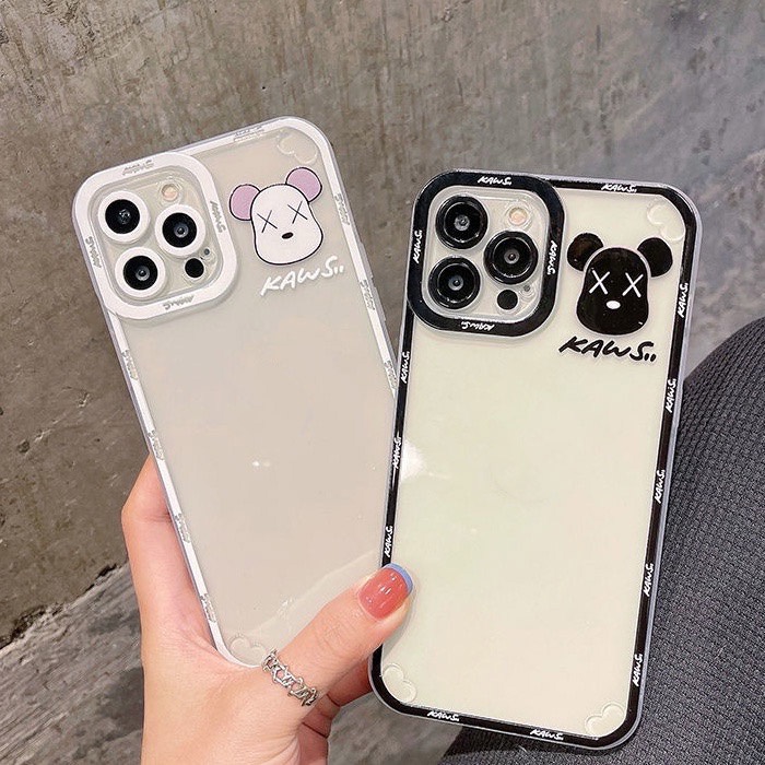 Ốp Điện Thoại Mềm Trong Suốt Hình Gấu Hoạt Hình Cho IPhone 13 13Pro 13promax 11 12 Pro Max Pro Max 7 8 Plus X Xs Xr XsMax Hyt4