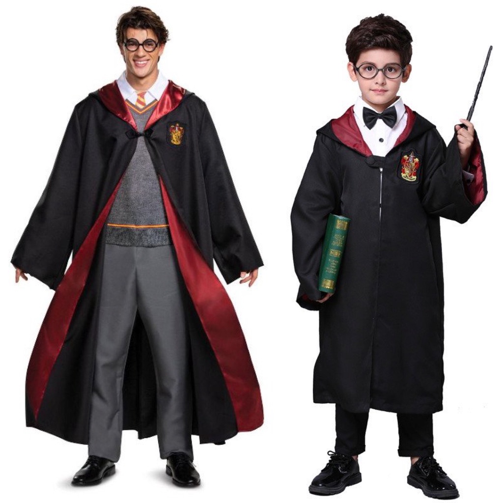 NGƯỜI LỚN - TRẺ EM Hóa Trang Harry Potter (áo choàng cao cấp)