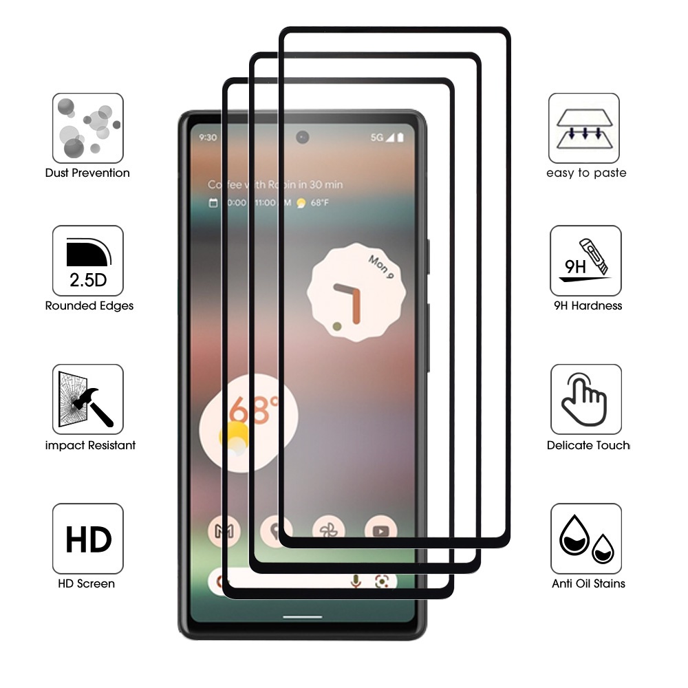 Kính Cường Lực 9H Trong Suốt Chống Trầy Cho Google Pixel 6A