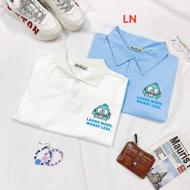 Áo polo logo thú xanh lè lưỡi DA6
