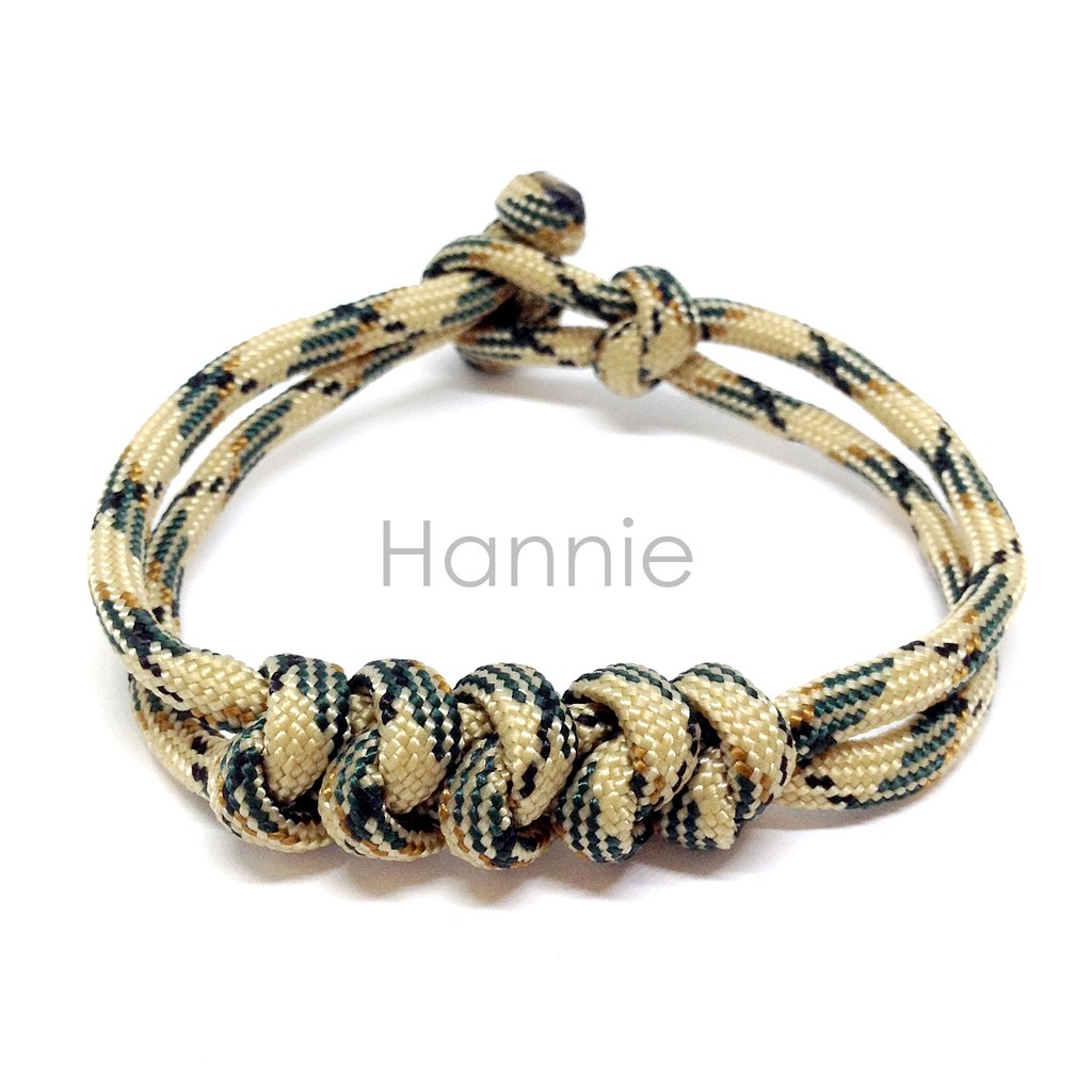 Vòng tay paracord khóa gài - Vòng sinh tồn dây dù 550 7 lõi đeo tay nam nữ màu camo