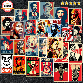 Sticker Obey chống nước sticker dán laptop, điện thoại, đàn guitar, mũ bảo hiểm, vali, xe máy