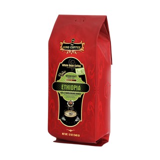 Cà Phê Hạt Rang Nguyên Chất 100% Arabica Ethiopia KING COFFEE - Túi 340g - Mức độ rang cafe vừa