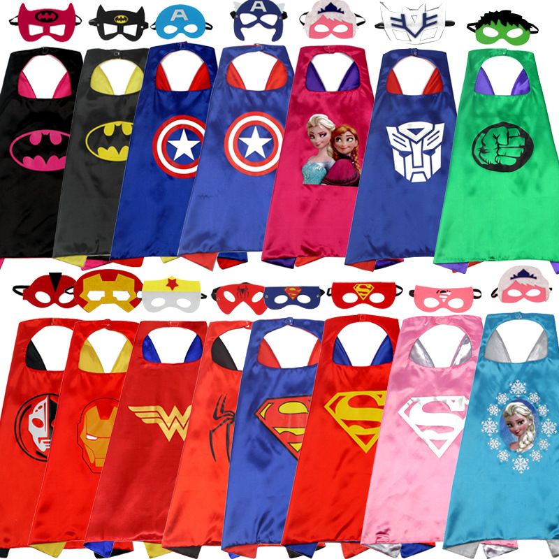 Áo Choàng Siêu Anh Hùng Avengers Kèm Mặt Nạ, Đồ Hoá Trang Siêu Nhân Cực Ngầu Cho Trẻ Em