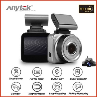 Camera Hành Trình Trước Sau Anytek Q2 Full HD - Màn Cảm Ứng Tích Hợp Wifi Xem Trên Điện Thoại