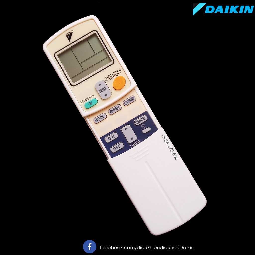 Điều khiển điều hòa Daikin ARC423A18 cánh tay cơ 1 chiều powerful