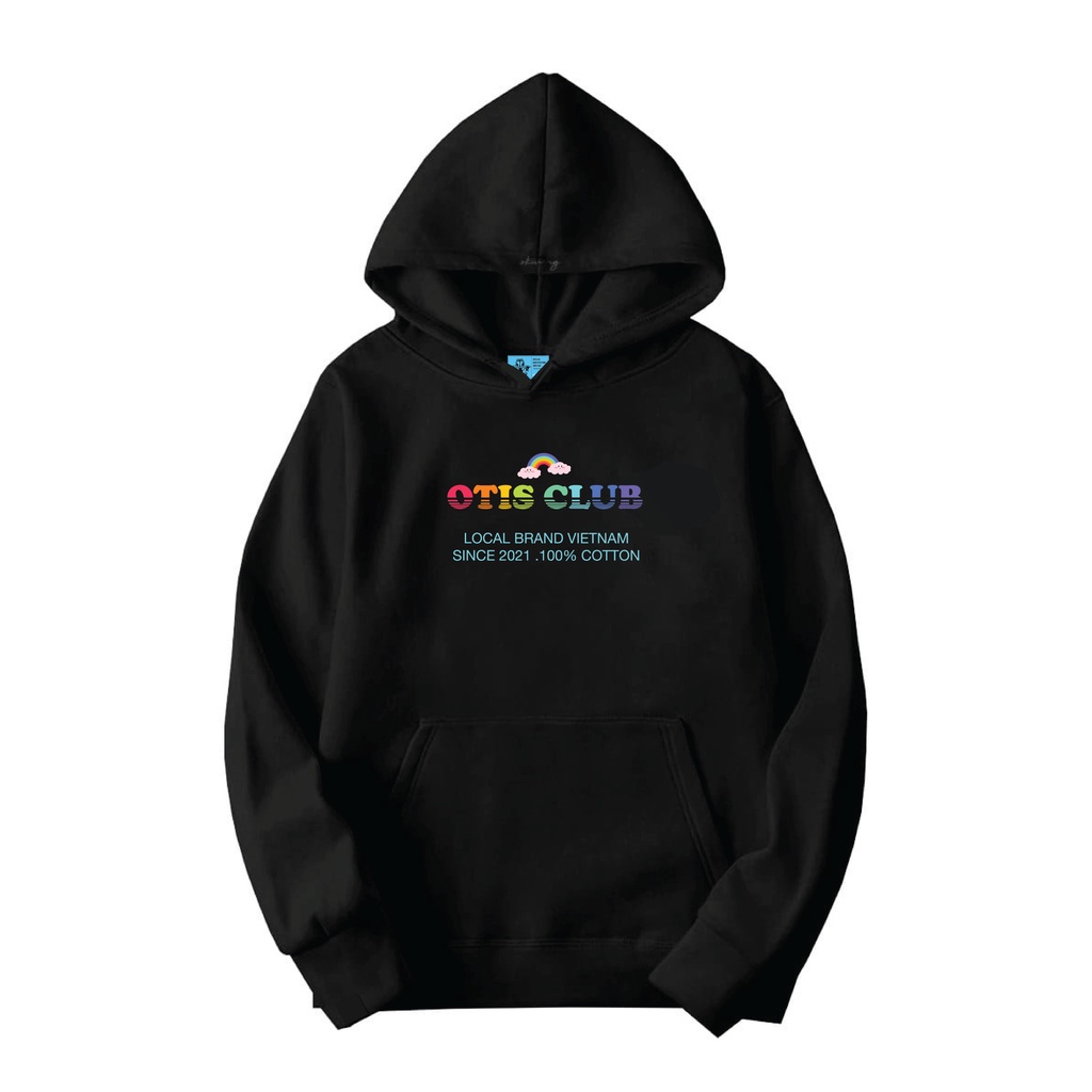 Áo khoác hoodie chui đầu nỉ cotton Local Brand OTIS CLUB - HOODIE RAINBOW