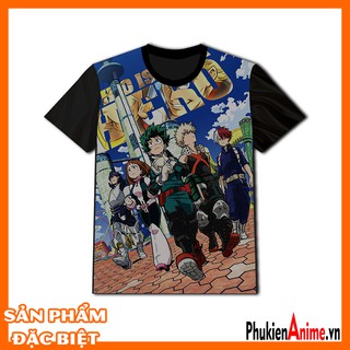 Áo phong teen , Áo thun đen in hình Anime Boku No Hero Academia. Áo Unisex phù hợp cho Nam Nữ