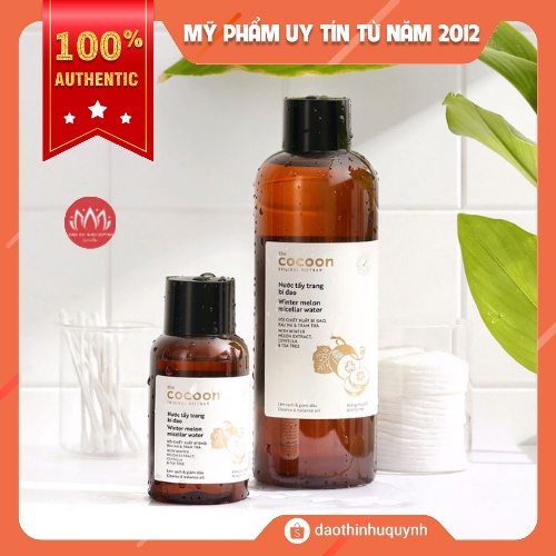 Nước Tẩy Trang Bí Đao Cocoon Winter Melon Micellar Water 140ml - 500ml