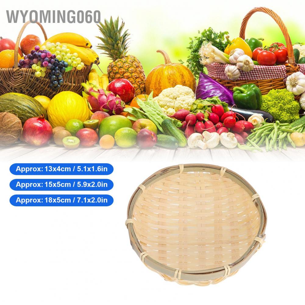 Giỏ đựng trái cây bằng tre đan mini đa chức năng Khay phục vụ chắc chắn cho phòng khách nhà bếp